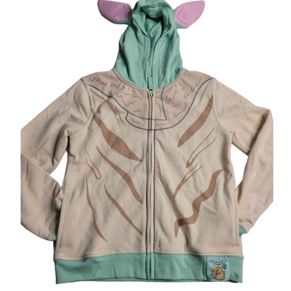 Star Wars Baby Yoda Kid's Full Zip Hoodie‎ Size 10/12